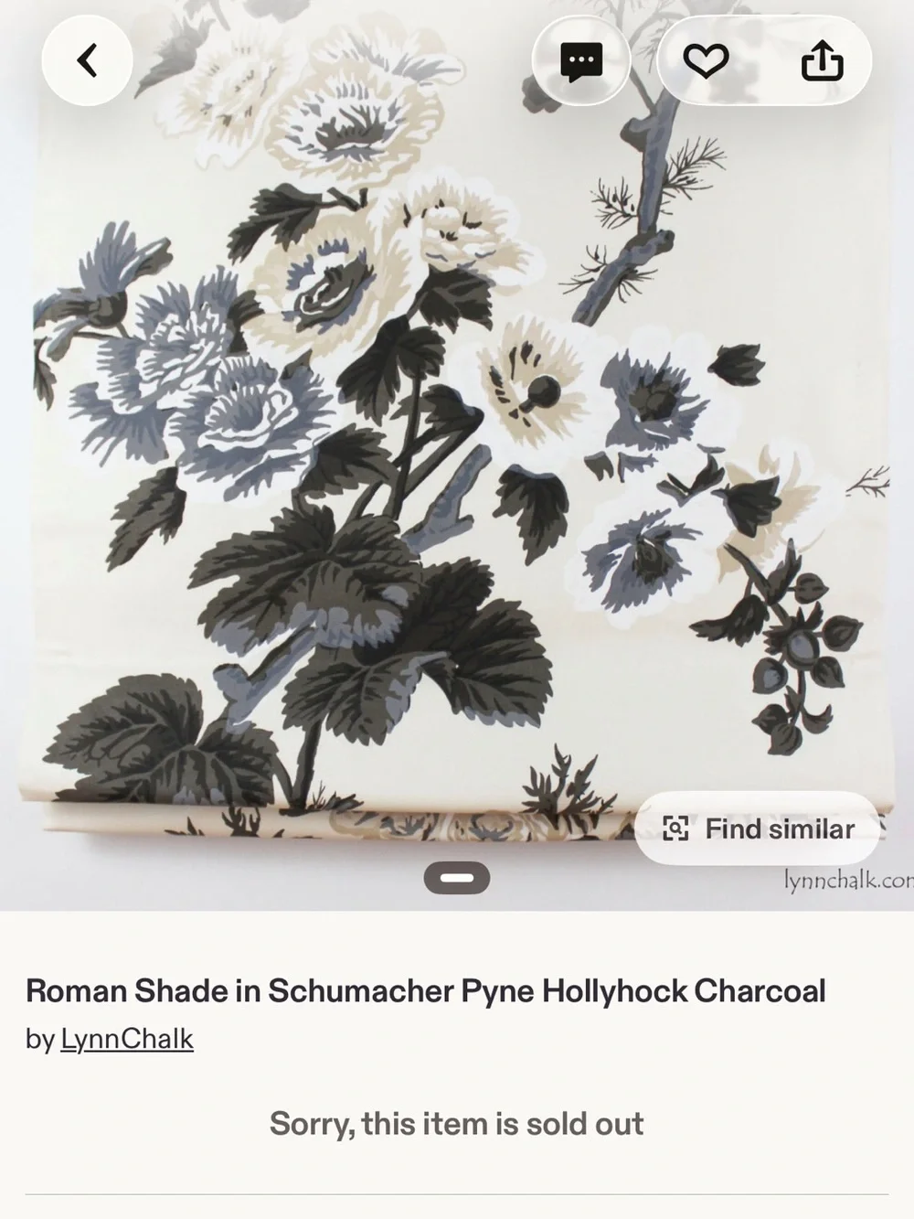 Custom Roman Shade in Schumacher Pyne Hollyhock